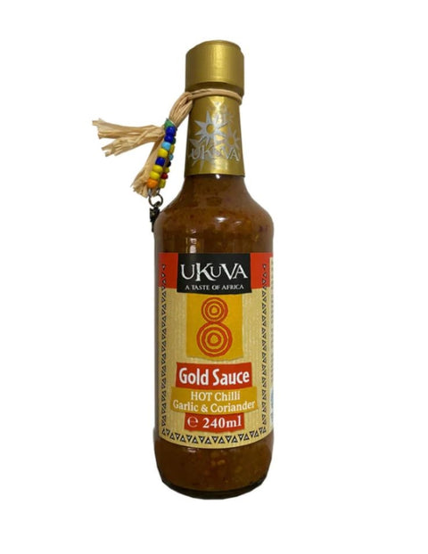 Ukuva Malawi Gold Hot Chili Sauce 240ml MHD Jan. 2027
