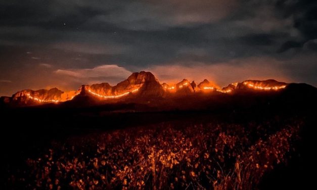 Schaden auf 280 Hektar und Naturschutzgebiet geschlossen nach dem Brand am Helderberg in Südafrika.