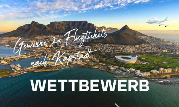 Gewinne 2 Flugtickets nach Kapstadt! Jetzt teilnehmen und viele weitere Preise rund um Südafrika gewinnen! Mitmachen lohnt sich!