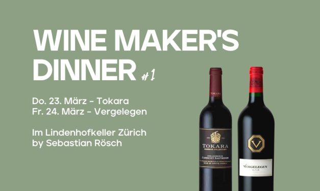 KapWeine, together with Tokara and Vergelegen, invites you to two exclusive Winemaker's Dinners at the Lindenhofkeller Zurich with Sebastian Rösch. 
CHF 249.- - Limited places - register now!