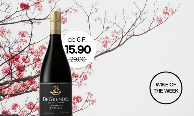 CHF 15.90 Wine of the Week >6 bottles | 92 TA points | Selected for you by Andy Zimmermann: De Grendel Amandelboord Pinotage 2021.