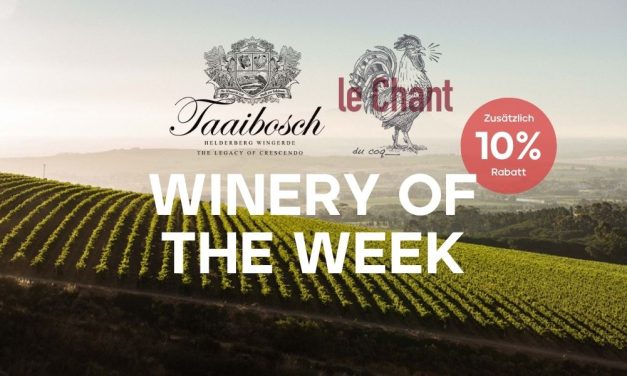 Entdecke unsere Winery of the Week – Taaibosch & Le Chant – und profitiere bis zum 2. Juli von zusätzlichen 10% Rabatt auf alle Taaibosch & Le Chant-Weine.